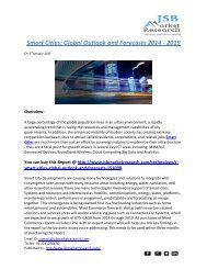 JSB Market Research: Smart Cities: Global Outlook and Forecasts 2014 - 2019