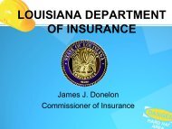 Property and Casualty Form Filing Session - Louisiana Department ...