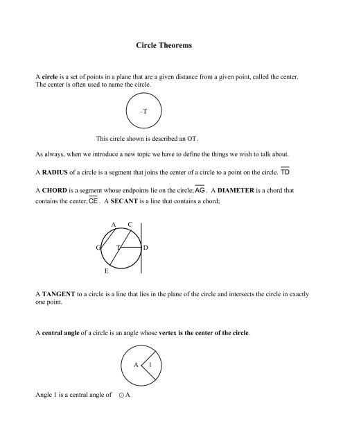 Chapter 9 Circles Pdf Hanlon Math