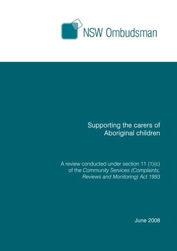 Supporting the carers of Aboriginal children - NSW Ombudsman ...