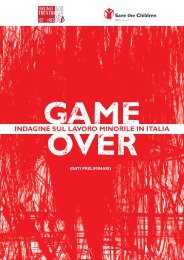 Indagine sul lavoro minorile in Italia - Save the Children Italia Onlus