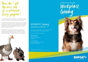 Download the RSPCA Victoria Workplace Giving Registration Form