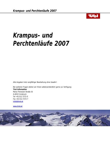 Krampus- und Perchtenl