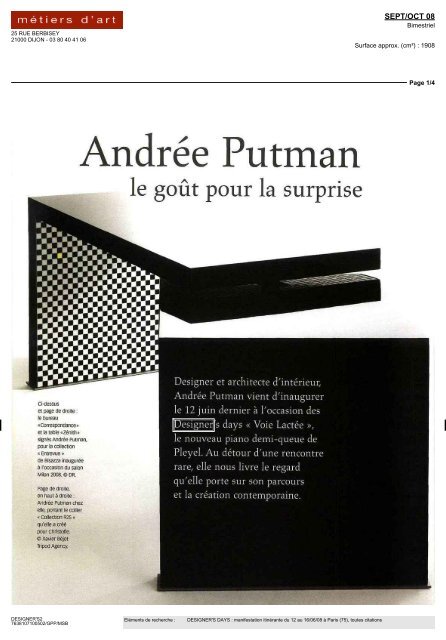 AndrÃ©e Putman - Designer's Days