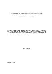 Relazione al Parlamento 2008 - Ministero della Salute