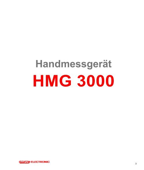 HMG 3000 - WiTec