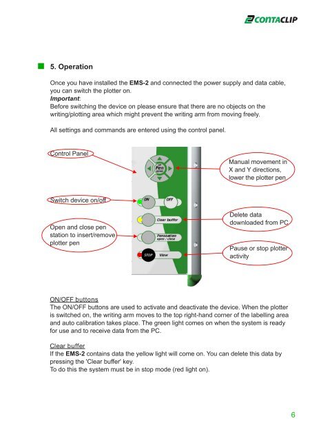 EMS-2 Operating Instructions - CONTA-CLIP