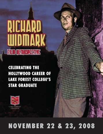Richard Widmark - Lake Forest College - Chicago's National Liberal ...