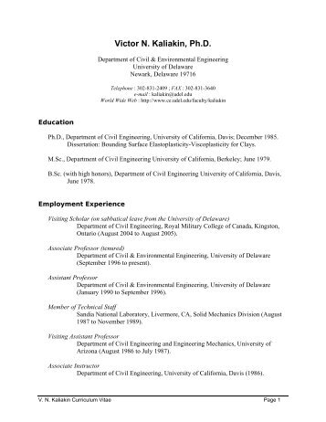 view - Civil and Environmental Engineering - University of Delaware