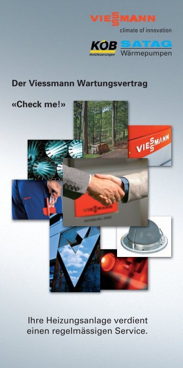 Der Viessmann Wartungsvertrag «Check me!» Ihre Heizungsanlage ...