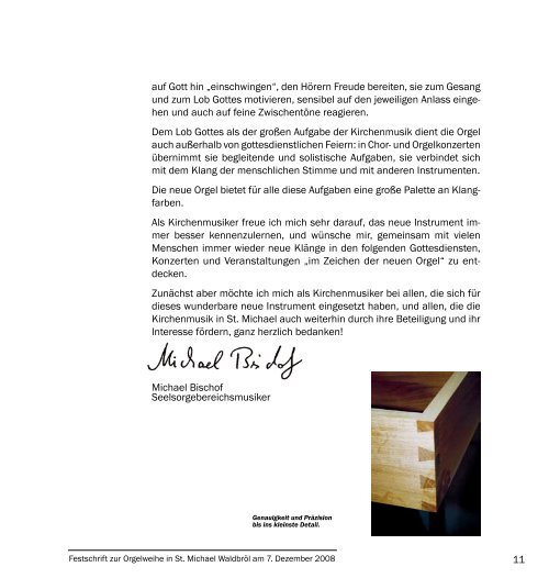 Orgel-Festschrift - Pfarrgemeinde St.Michael, WaldbrÃ¶l