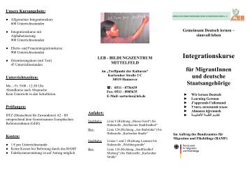 Integrationskurse - LEB Niedersachsen