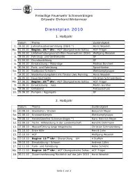 Dienstplan 2010 - Feuerwehr Ehrhorn/Wintermoor
