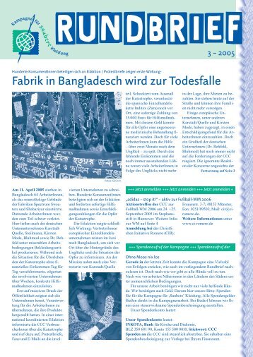 Fabrik in Bangladesch wird zur Todesfalle - Kampagne für Saubere ...