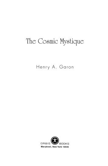The Cosmic Mystique - Orbis Books
