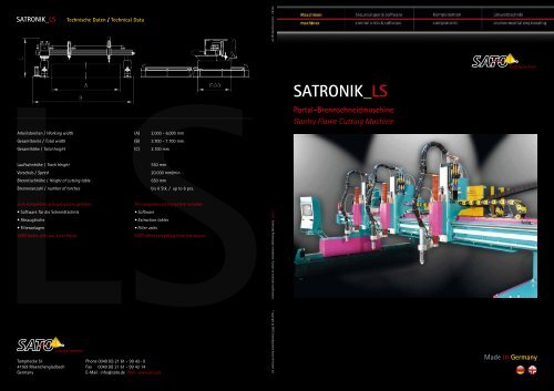 SATRONIK_LS - Sato Cutting Systems