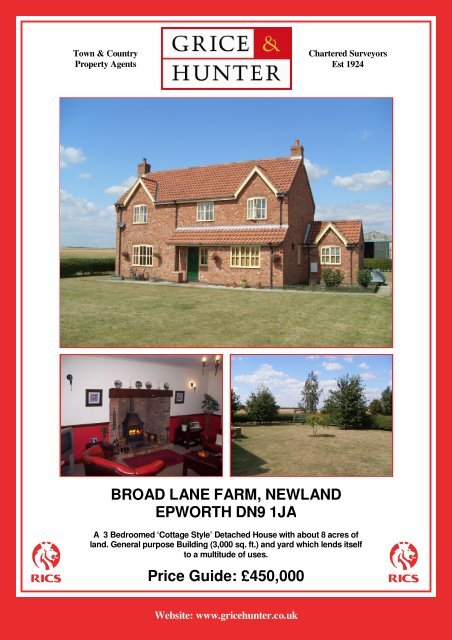 450000 BROAD LANE FARM, NEWLAND ... - Grice & Hunter