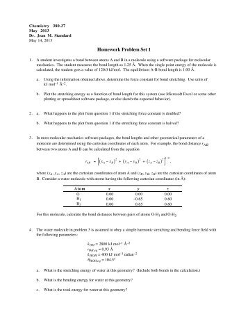 Homework Problem Set 1