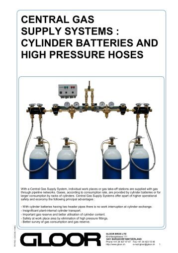 CENTRAL GAS SUPPLY SYSTEMS : CYLINDER BATTERIES AND ...