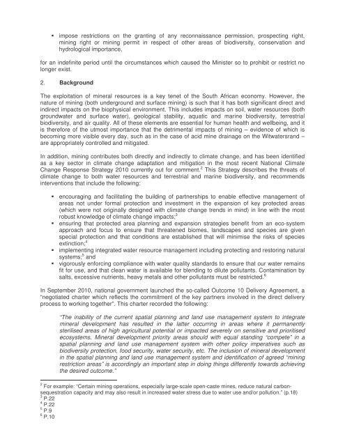 CER Letter to Minister Shabangu re MPRDA s49 - 1 Feb 2011