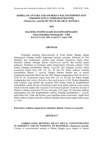 LAPORAN AKHIR - Pusat Penelitian Oseanografi-LIPI