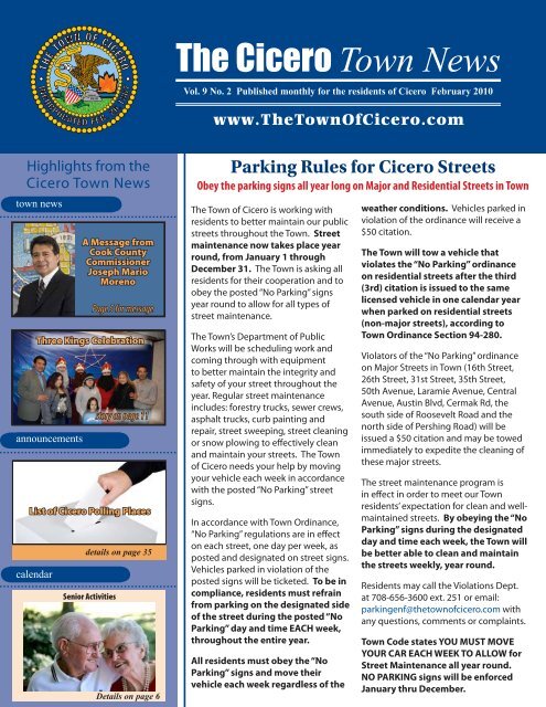 Click here to view the Cicero Town News - The Town of Cicero