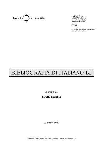 Bibliografia di Italiano L2 - Centro COME