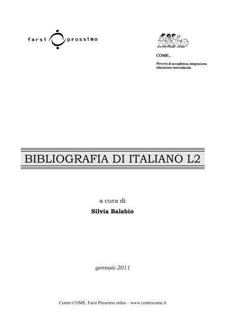 Bibliografia di Italiano L2 - Centro COME