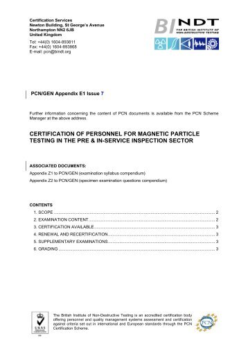 Certification Services Division - BINDT