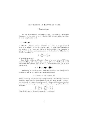Introduction to differential forms