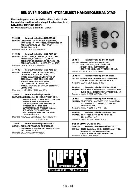 Ladda hem katalogen - Roffes Motor