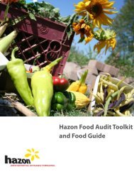 Hazon Food Audit Toolkit and Food Guide