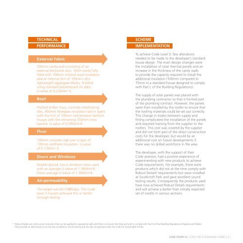 Code for sustainable homes: case studies volume 2 - Gov.uk
