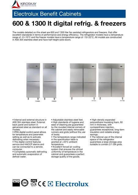 Electrolux Benefit Cabinets