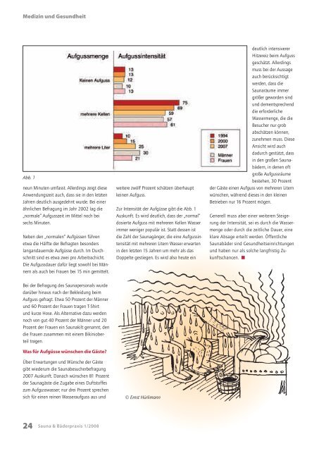 Sauna & Bäderpraxis 1/2008 - Trotz Krankheit in die Sauna