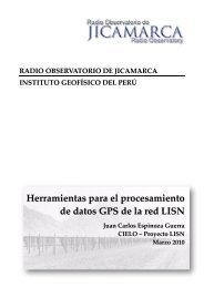 Herramientas para el procesamiento de datos GPS de la red LISN