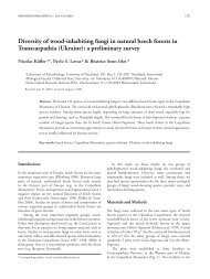 Diversity of wood-inhabiting fungi in natural beech forests in ...