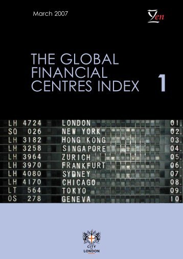 The global financial centres index (GFCI) 1 - The City Bridge Trust