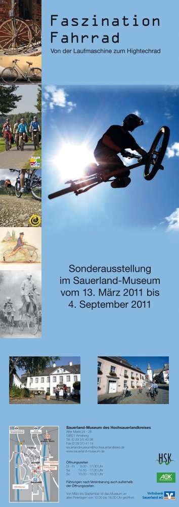 Flyer Faszination Fahrrad - Sauerland-Museum