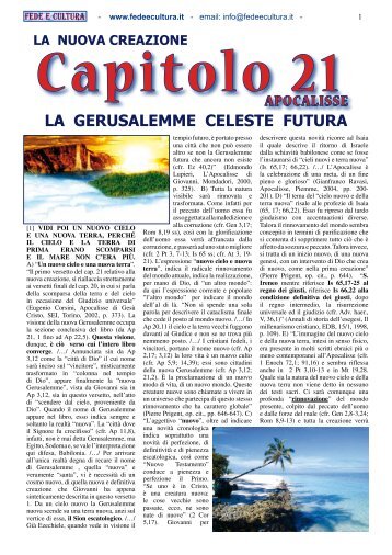 LA GERUSALEMME CELESTE FUTURA - Fede e Cultura