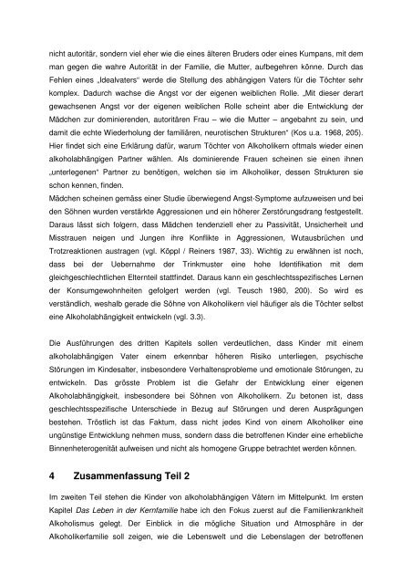 Soziale Arbeit mit Kindern von alkoholabhÃ¤ngigen VÃ¤tern