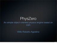 An simple object-oriented physics engine based on XVR ... - Percro