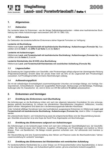 Wegleitung Land- und Forstwirtschaft - Kantonale Steuerverwaltung ...