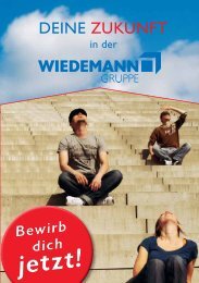 Ausbildung bei der WIEDEMANN-Gruppe