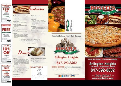 847-392-8802 10% Off - Rosati's Pizza