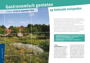 Gastronomisch genieten op bekende tuinpaden - Landelijke Gilden