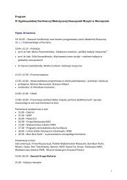 Program konferencji (pdf) - Wychowanie Muzyczne