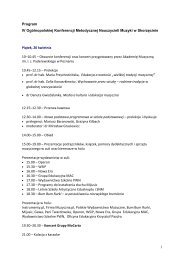 Program konferencji (pdf) - Wychowanie Muzyczne