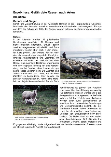 Tiergenetische Ressourcen in Griechenland - Safeguard for ...