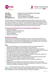 Maintenance and Compliance Manager Job family - Golden Lane ...